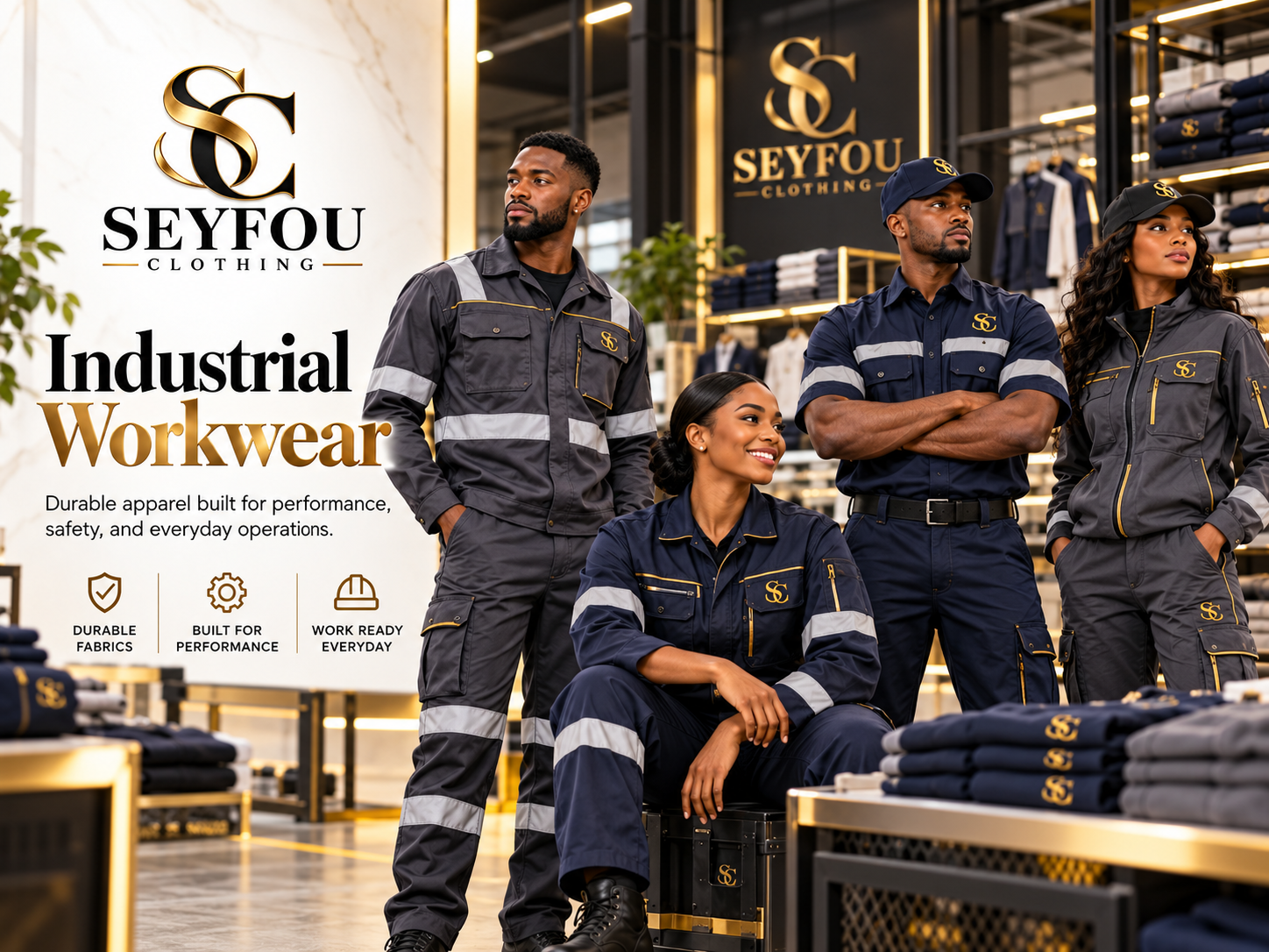 Seyfou Clothing industrial workwear — durable apparel built for performance and safety