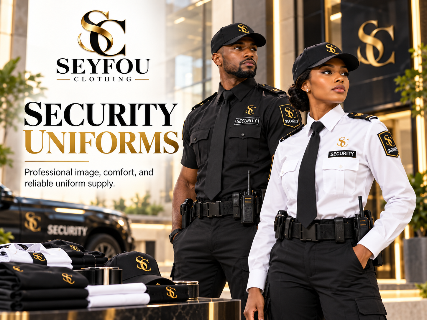 Seyfou Clothing security uniforms — professional image, comfort and reliable uniform supply